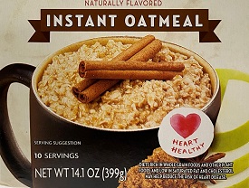 Flavored Instant Oatmeal 